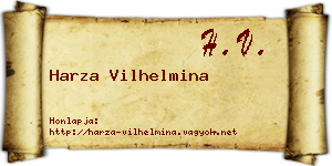 Harza Vilhelmina névjegykártya